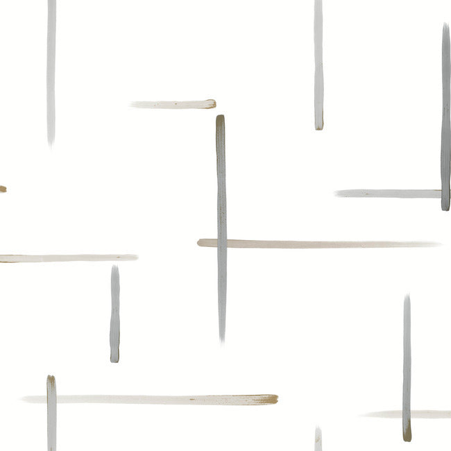 ARTISTIC ABSTRACTS GILDED SUMI-E WALLPAPER