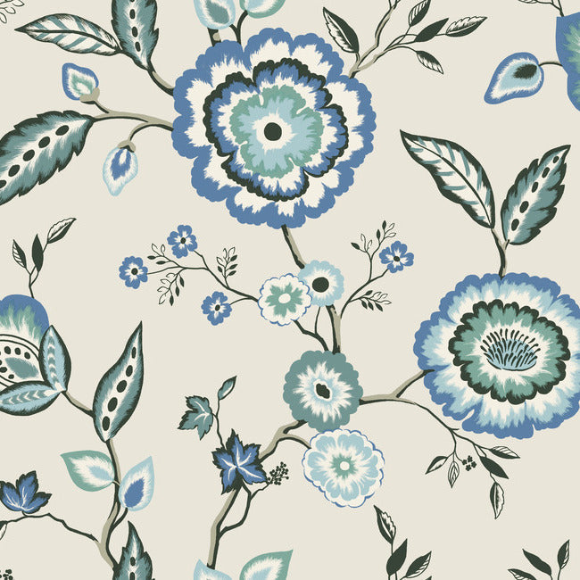 GREENHOUSE DAHLIA BLOOMS WALLPAPER