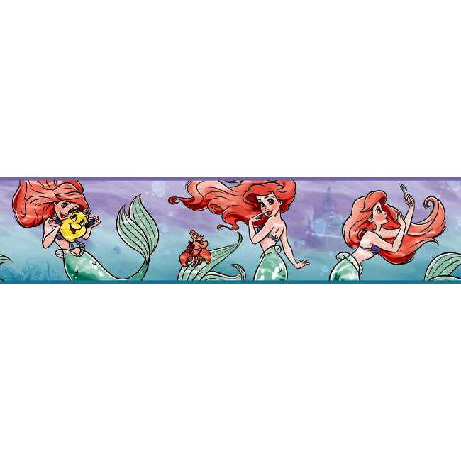 DISNEY KID VOL 4 DISNEY THE LITTLE MERMAID ARIEL & FRIENDS WALLPAPER BORDER