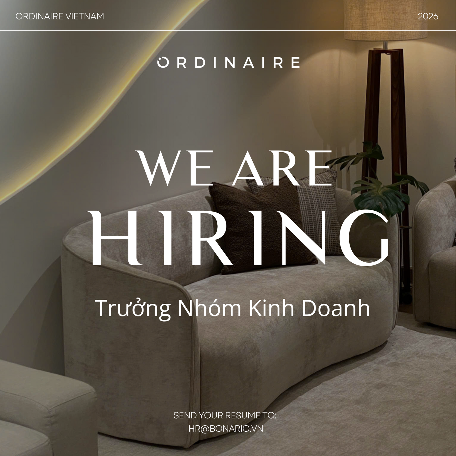 Tuyển Dụng Trưởng Nhóm Kinh Doanh Ordinaire- 2026