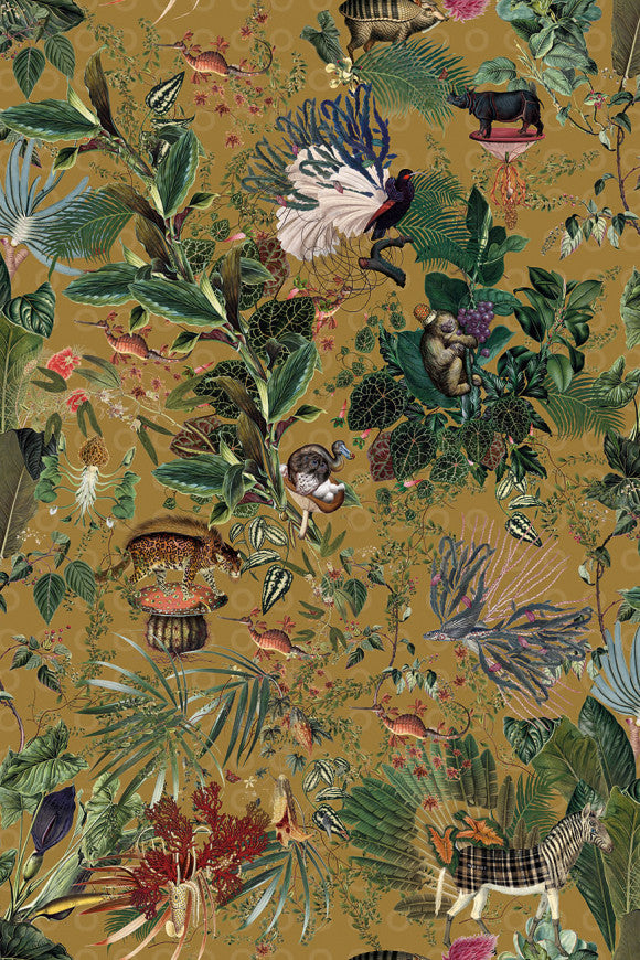 MOOOI EXTINCT ANIMALS WALLCOVERING MENAGERIE OF EXTINCT ANIMALS
