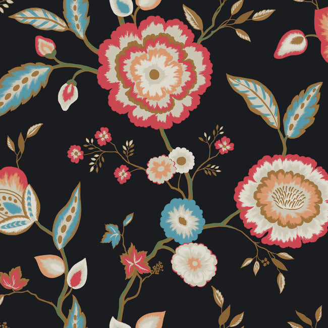 GREENHOUSE DAHLIA BLOOMS WALLPAPER
