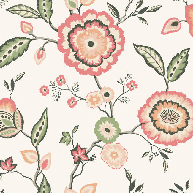 GREENHOUSE DAHLIA BLOOMS WALLPAPER