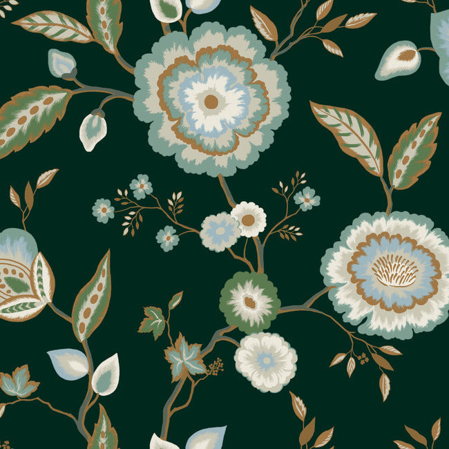 GREENHOUSE DAHLIA BLOOMS WALLPAPER