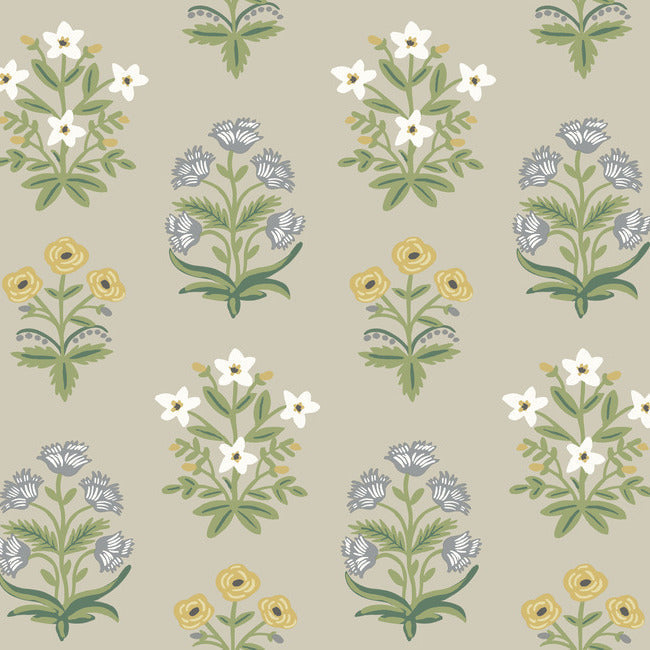RIFLE PAPER CO. SECOND EDITION MUGHAL ROSE WALLPAPER