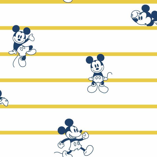 DISNEY KID VOL 4 DISNEY MICKEY MOUSE STRIPE WALLPAPER