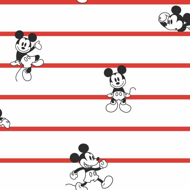 DISNEY KID VOL 4 DISNEY MICKEY MOUSE STRIPE WALLPAPER