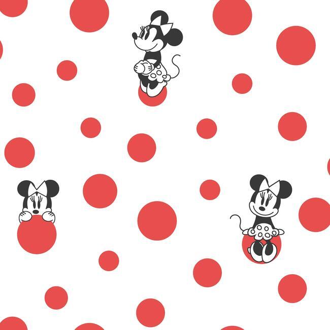DISNEY KID VOL 4 DISNEY MINNIE MOUSE DOTS WALLPAPER