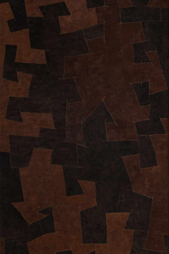 BARK CLOTH WALLPAPER PANORAMIQUE BLACK BROWN