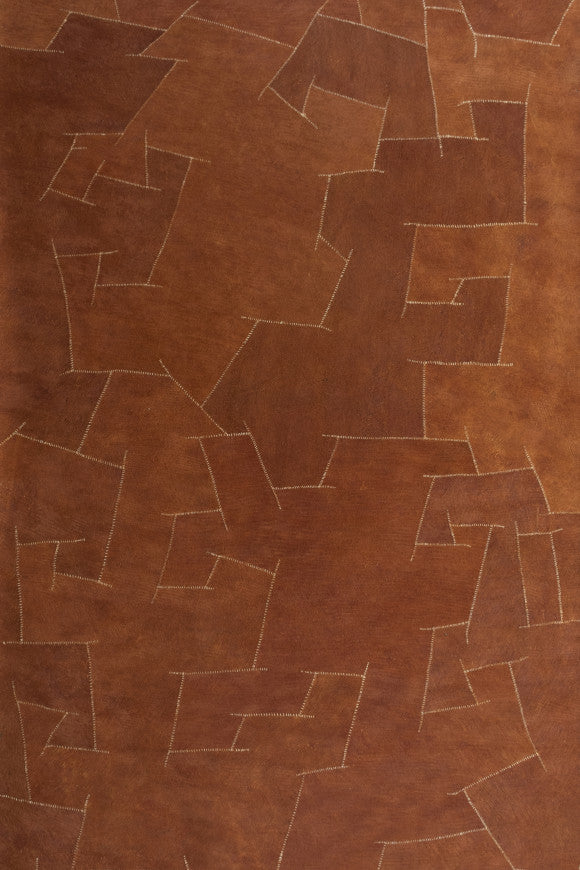 BARK CLOTH WALLPAPER PANORAMIQUE ORANGE