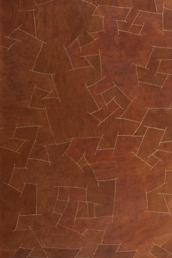 BARK CLOTH WALLPAPER PANORAMIQUE ORANGE